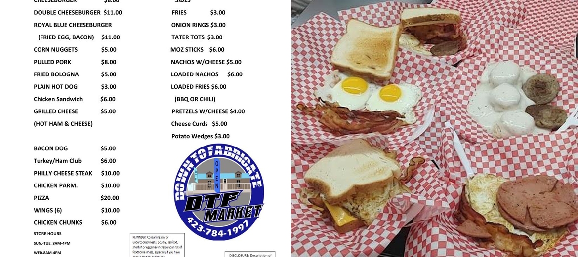DTF Market Menu